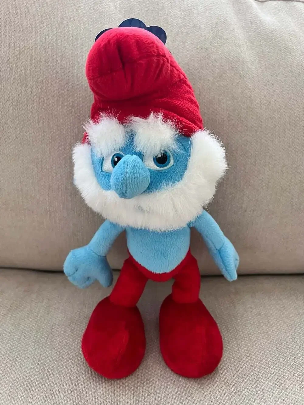 The Smurfs Plush Toy Set of 3 Papa Smurf Grouchy Hackus Jakks Pacific NWT